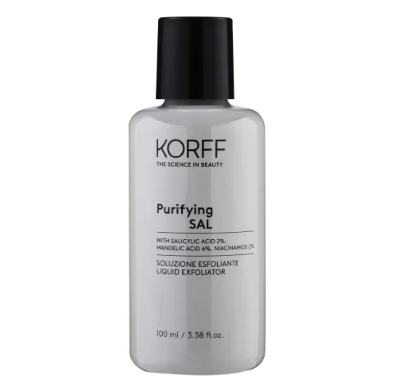 Korff Soluzione Esfoliante Purifying Sal - Trattamento Purificante Per Pelli Miste E Grasse - 100 Ml